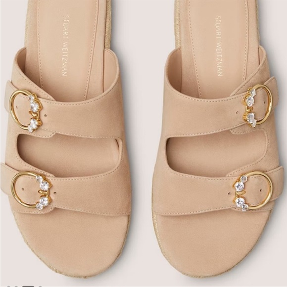 NWT STUART WEITZMAN Espadrille Flat Slide Size 9 - Picture 4 of 14